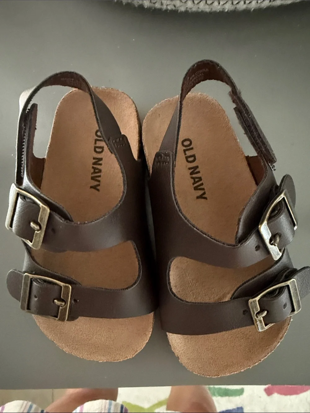 Old Navy Brown Double-Buckle Kids Sandals